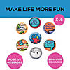 1" Bulk 48 Pc. Mini Good Character Traits Multicolor Metal Buttons Image 1