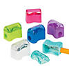 1" Bulk 72 Pc. Solid Color Plastic Pencil Sharpeners with Lids Image 1