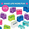 1" Bulk 72 Pc. Solid Color Plastic Pencil Sharpeners with Lids Image 3