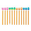 1" Donut Animal Rubber Eraser Pencil Toppers - 24 Pc. Image 1