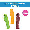 1 lb. Mummies Green, Yellow & Purple Fruit Gummy Candy - 46 Pc. Image 1