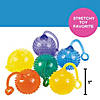 1" Mini Orange, Yellow, Green, Blue & Purple Rubber Water Ball YoYos - 24 Pc. Image 2