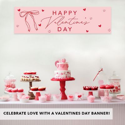 1 Modern Coquette Bow Valentines Banner Image 1