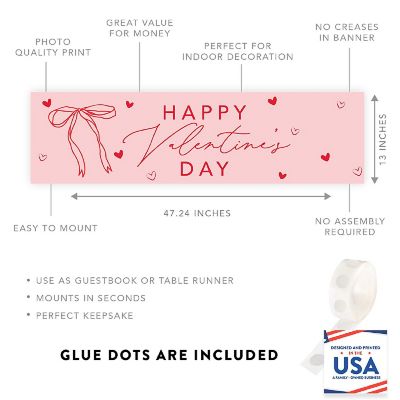 1 Modern Coquette Bow Valentines Banner Image 2
