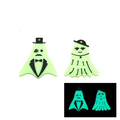 1 Pair Fancy Couple Glow Ghost Charms Image 1