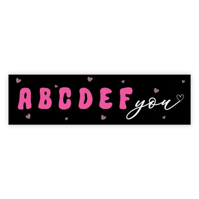 1 PC Galentine ABCDEF You Banner Image 3