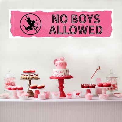 1 PC Galentine No Boys Allowed Banner Image 1