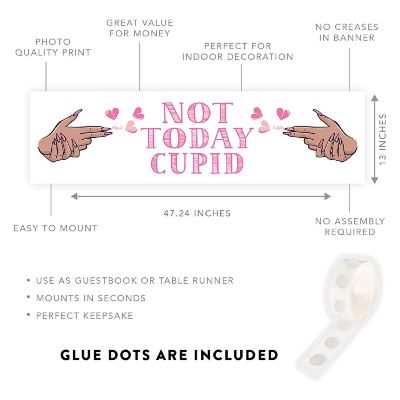 1 PC Galentine Not Today Cupid Banner Image 2