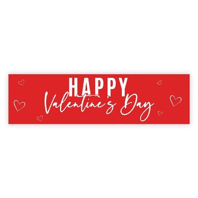 1 PC Red White Happy Valentines Banner Image 3