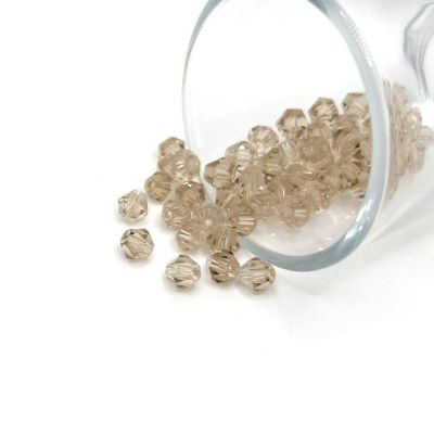 1 Strand 6x6mm Peach Bicone Beads Image 1