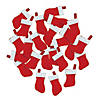 1" x 2 1/4" Mini Christmas Red & White Cotton Stockings - 24 Pc. Image 1