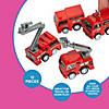 1" x 2" x 1" Mini Bright Red Fire Truck Pull-Back Toys - 12 Pc. Image 1