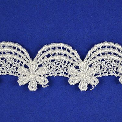 1" x 30 Yards  White Venise Lace Trims Image 1