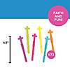 1" x 4 1/2" Bulk 72 Pc. Religious Cross Plastic Toy Whistles Image 1