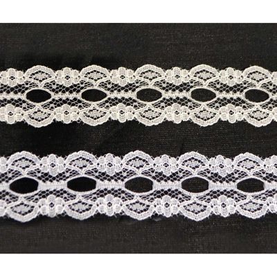 1" x 400 Yards Ivory Flat Lace Trim Roll Image 1