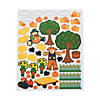 10 1/2" x 10 1/2" Pumpkin Patch-Shaped Sticker Scenes - 12 Pc. Image 1