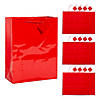 10 1/2" x 13" Large Red Gift Bags with Tags - 12 Pc. Image 1