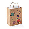 10 1/2" x 5 1/4" x 13" Large Brown Kraft Paper Gift Bags - 12 Pc. Image 3