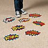 10 1/2" x 8" Superhero Words Peel & Stick Vinyl Floor Decals- 3 Pc. Image 1