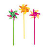 10 1/4" Bulk 72 Pc. Bright Neon Plastic Pinwheels Image 1
