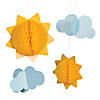 10&quot; - 13&quot; You Are My Sunshine Tissue Balls and Clouds - 6 Pc. Image 1