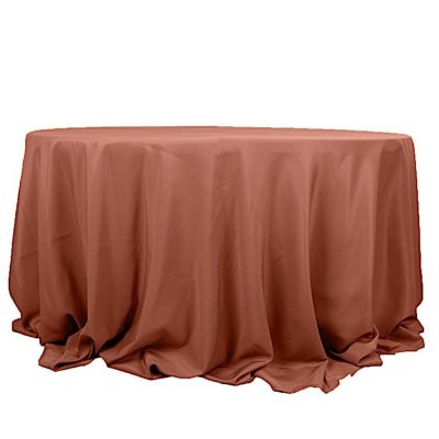 10 132" Round Premium Polyester Tablecloths Wedding Party Table Linens  Image 1