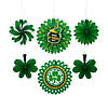 10" - 14" St. Patrick&#8217;s Day Hanging Paper Fans - 6 Pc. Image 1