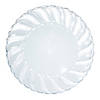 10.25" Clear Flair Plastic Dinner Plates (54 Plates) Image 1