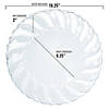 10.25" Clear Flair Plastic Dinner Plates (54 Plates) Image 2