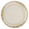 10.25" Ivory with Gold Harmony Rim Plastic Dinner Plates (40 Plates) Image 1