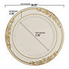 10.25" Ivory with Gold Harmony Rim Plastic Dinner Plates (40 Plates) Image 2