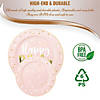 10.25" Pink with White and Gold Birthday Round Disposable Plastic Dinner Plates (40 Plates) Image 3
