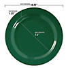 10.25" Solid Green Holiday Round Disposable Plastic Dinner Plates (50 Plates) Image 2