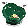 10.25" Solid Green Holiday Round Disposable Plastic Dinner Plates (50 Plates) Image 3
