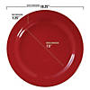 10.25" Solid Red Holiday Round Disposable Plastic Dinner Plates (50 Plates) Image 2