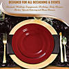 10.25" Solid Red Holiday Round Disposable Plastic Dinner Plates (50 Plates) Image 4
