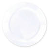 10.25" Solid White Economy Round Disposable Plastic Dinner Plates (120 Plates) Image 1