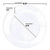 10.25" Solid White Economy Round Disposable Plastic Dinner Plates (120 Plates) Image 2