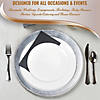 10.25" Solid White Organic Round Disposable Plastic Dinner Plates (40 Plates) Image 4