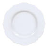 10.25" Solid White Round Blossom Disposable Plastic Dinner Plates (120 Plates) Image 1