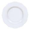 10.25" Solid White Round Blossom Disposable Plastic Dinner Plates (50 Plates) Image 1