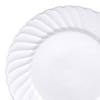 10.25" White Flair Plastic Dinner Plates (54 Plates) Image 1