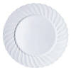 10.25" White Flair Plastic Dinner Plates (54 Plates) Image 1