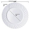 10.25" White Flair Plastic Dinner Plates (54 Plates) Image 2