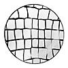 10.25" White with Black Scales Pattern Round Disposable Plastic Dinner Plates (120 Plates) Image 1