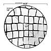 10.25" White with Black Scales Pattern Round Disposable Plastic Dinner Plates (120 Plates) Image 2
