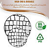 10.25" White with Black Scales Pattern Round Disposable Plastic Dinner Plates (120 Plates) Image 3
