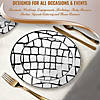 10.25" White with Black Scales Pattern Round Disposable Plastic Dinner Plates (120 Plates) Image 4