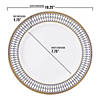 10.25" White with Blue and Gold Chord Rim Plastic Dinner Plates (40 Plates) Image 2
