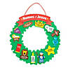 10 3/4" &#8220;Names of Jesus&#8221; Christmas Wreath Foam Craft Kit- Makes 12 Image 1